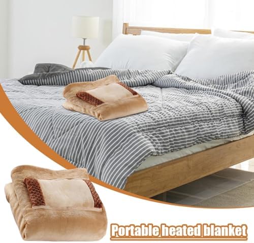 USB Rechargeable Heated Blanket with Weighted Design for Cozy Comfort
