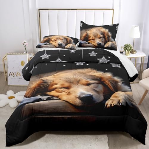 Raphus Cucullatus Dog Print Comforter Set Twin