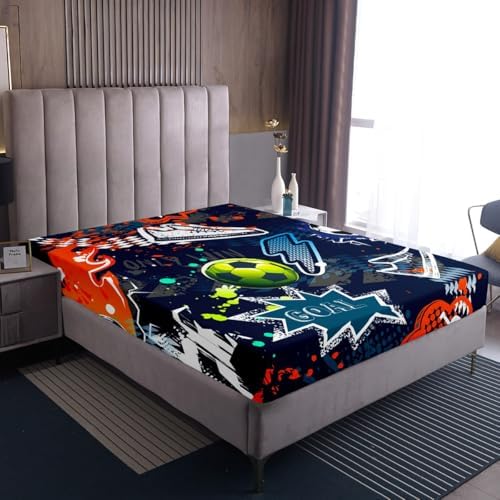 Erosebridal Boys Football Bed Sheet Set Twin Size