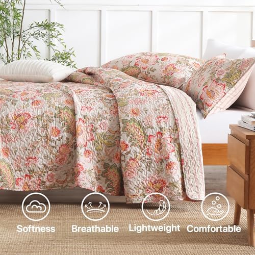 King Size Quilt Set Green Bedding 3 Piece