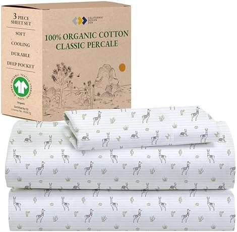 California Design Den Organic Cotton Llama Sheet Set