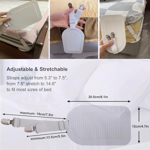 OUPUSES Bed Sheet Holders Straps 4pcs Adjustable