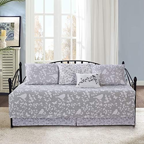 Home Soft Things Birdsong Gray Quilt Set Daybed Size
