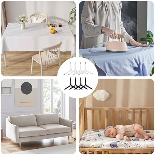 8 Bed Sheet Holder Straps with Metal Clips