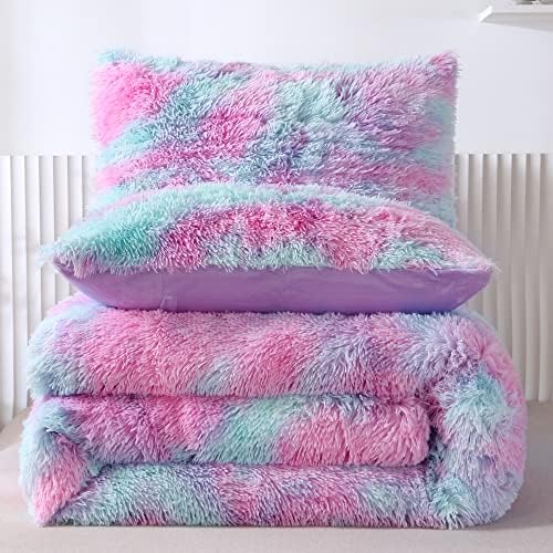 RYNGHIPY Purple Tie Dye Duvet Cover Set Twin Size 1