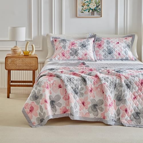 Cooling Quilt Set Queen Size Reversible Floral