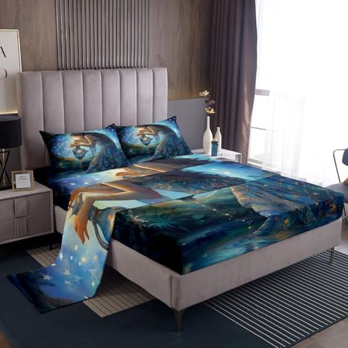 Erosebridal Starry Sky Sheet Set Full Size 4 Pcs