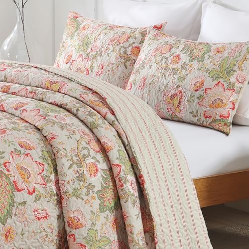 King Size Quilt Set Green Bedding 3 Piece