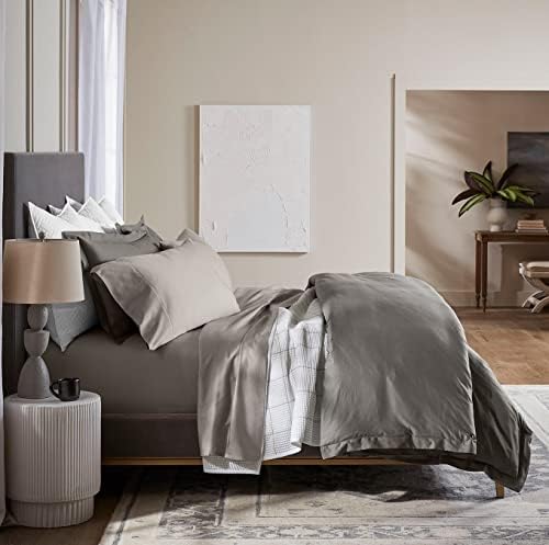 Boll Branch Percale Hemmed Sheet Set - Twin Pewter