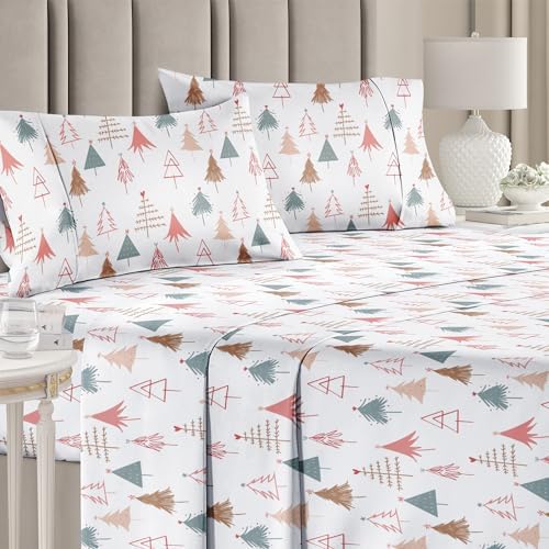 CGK Unlimited Flannel Christmas Cal King Sheets