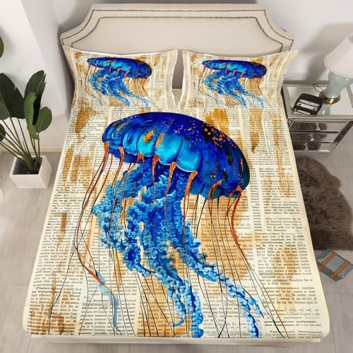 Manfei Jellyfish Bed Sheet Set Twin Size