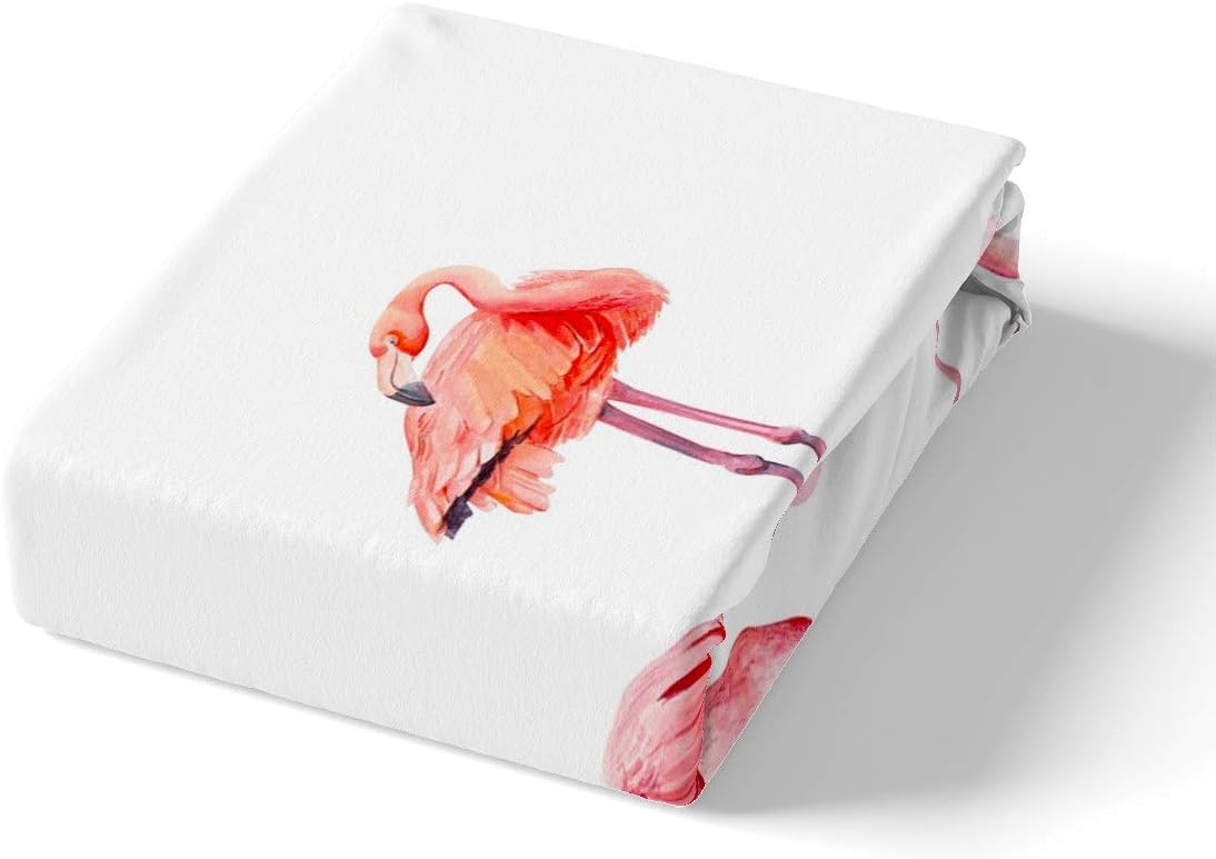 Feelyou Flamingo Flamingo Bed Sheet Set 2Pcs Twin Size