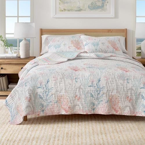 Great Bay Home 2-Piece TwinTwin XL Microfiber Quilt Set with Shams