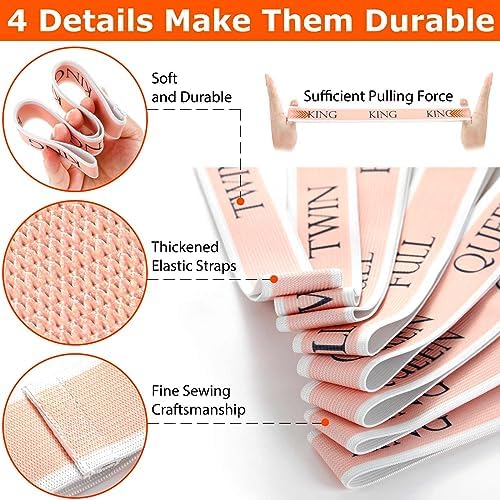 Kelofty Bed Sheet Organizers 4Pcs King Size