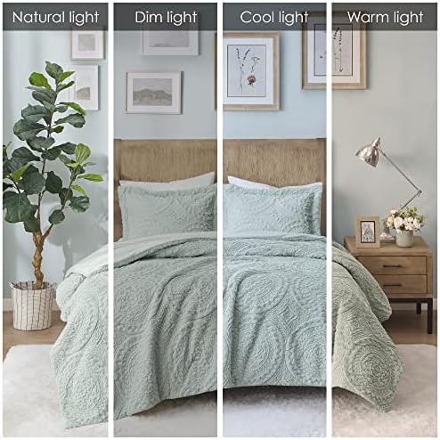 Madison Park Arya Plush Comforter Set Aqua 2 Piece 1