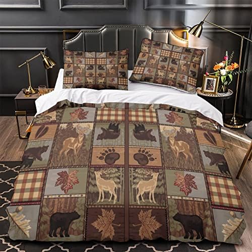 Black White Buffalo Plaid Quilt Set with Pillow Shams