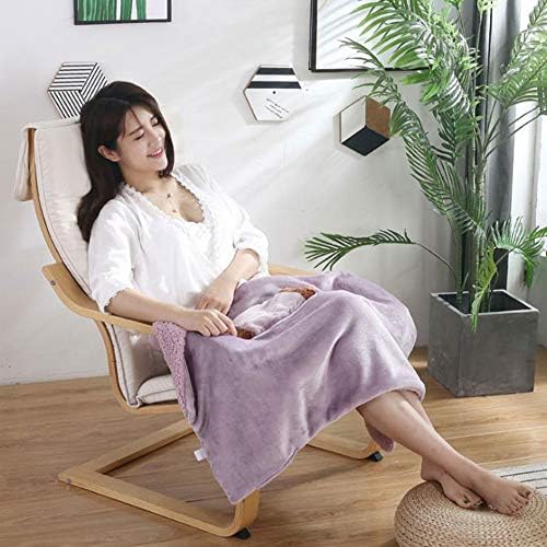 MSUIINT USB Flannel Heated Blanket with Hand Pocket - Purple
