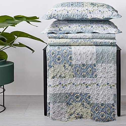 5-Pcs Bedspread Set Twin Microfiber Wrinkle-Free