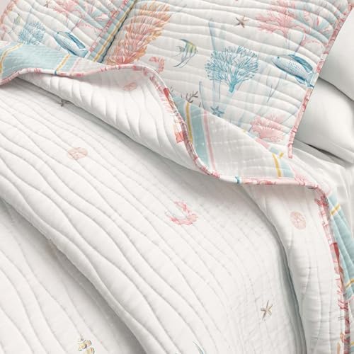 Great Bay Home 2-Piece TwinTwin XL Microfiber Quilt Set with Shams