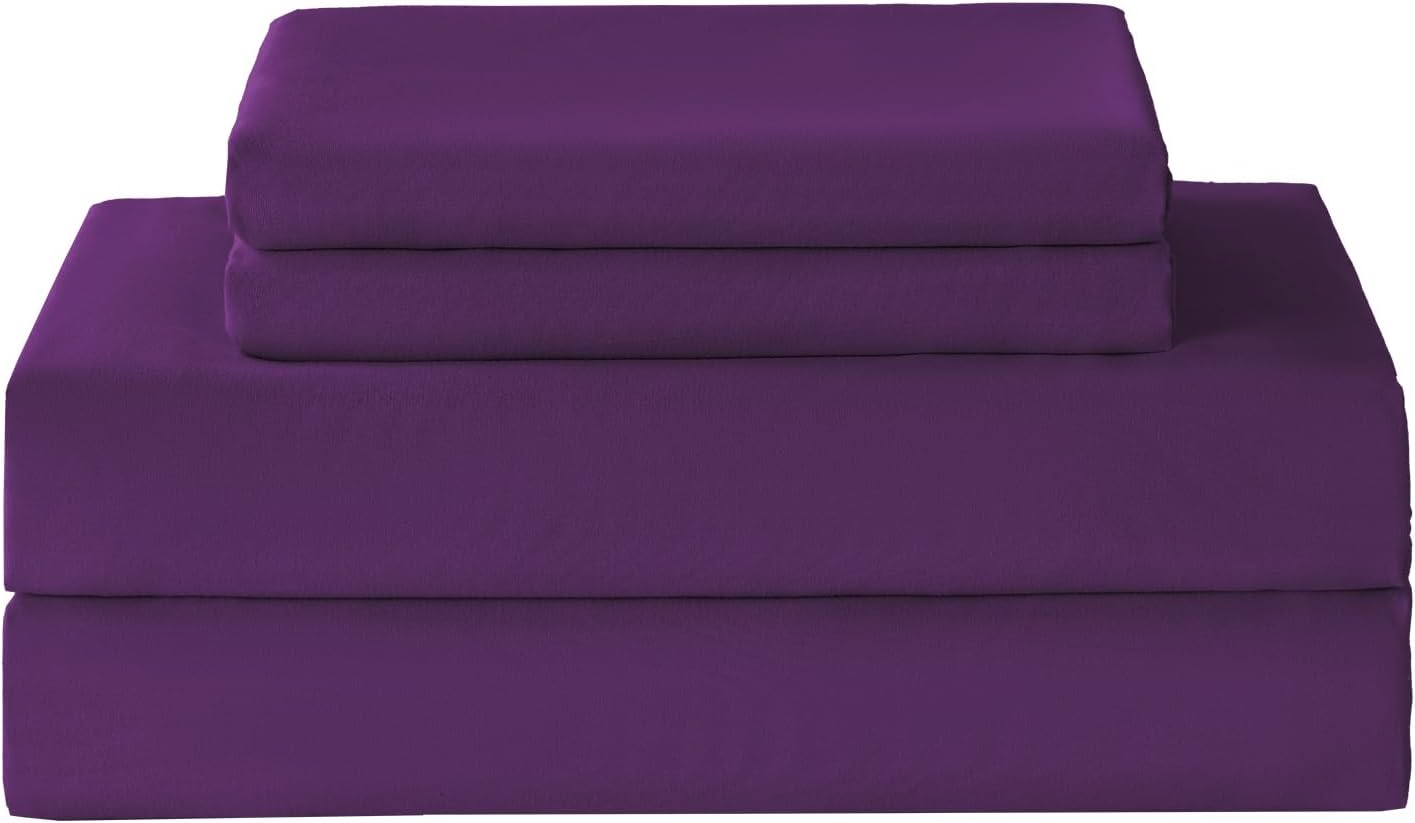 Yibeizi Twin XL Purple Cooling Microfiber Sheet Set