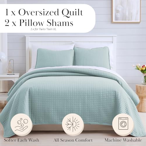 Southshore Fine Living Twin Quilt Set with Pillow Shams