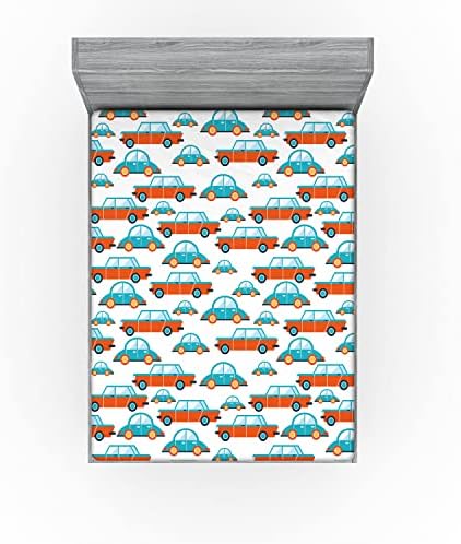 Ambesonne Boys Sheet Traffic Cars Graphic California King