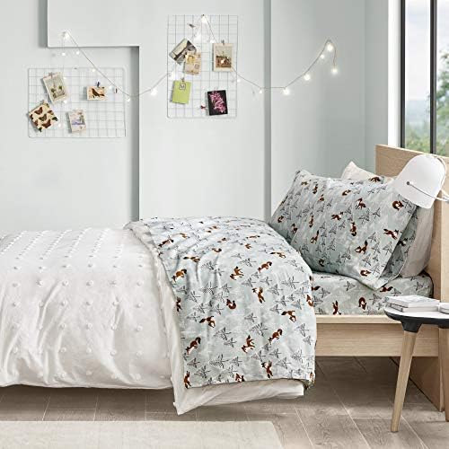 Intelligent Design Flannel Sheet Set with Animal Prints Twin XL 3 Piece