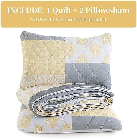 HOMBYS Oversized Plaid Patchwork Bedspread Set