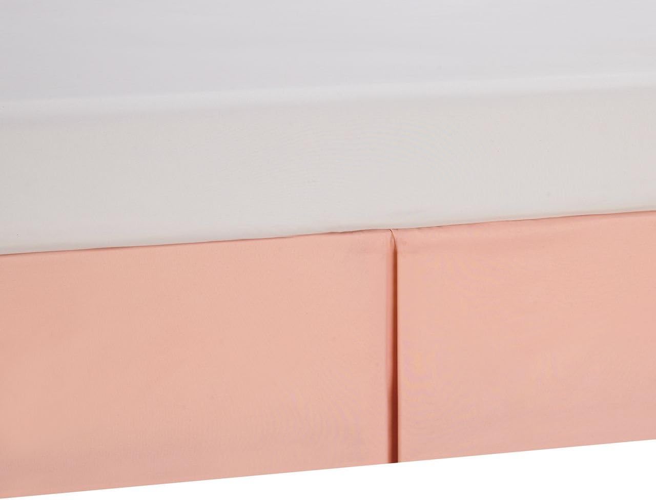 KingLinen King Wrinkle Resistant Drop Pleated Microfiber Bed Skirt Pink