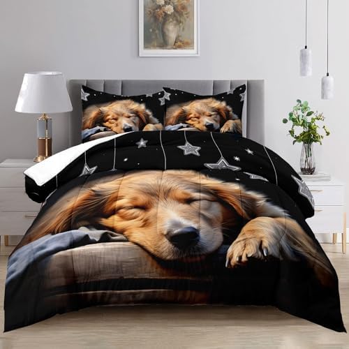 Raphus Cucullatus Dog Print Comforter Set Twin