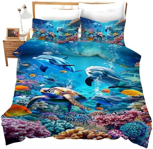 Lovira Ocean Animal 3D Print Comforter Set with Pillowcases