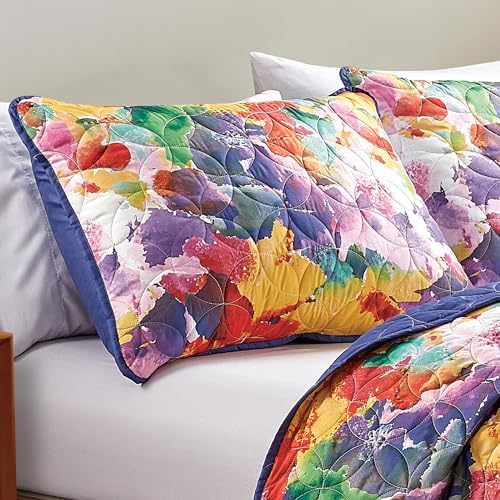 ESCA Reversible Floral Quilt Set Queen Size