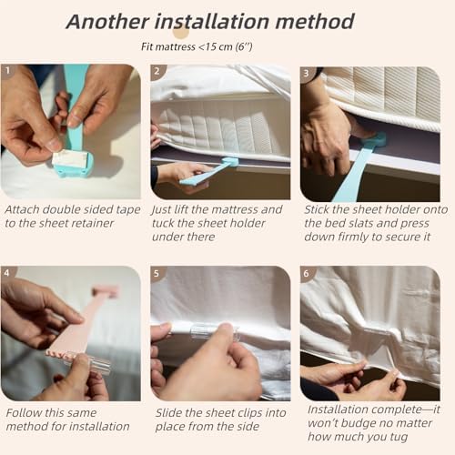 ELYXKY 6PCS Non-Slip Bed Sheet Grippers