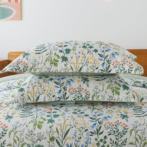 Etwel Queen Quilt Bedding Set Soft Reversible Cotton Bedspread with 2 Pillow Shams