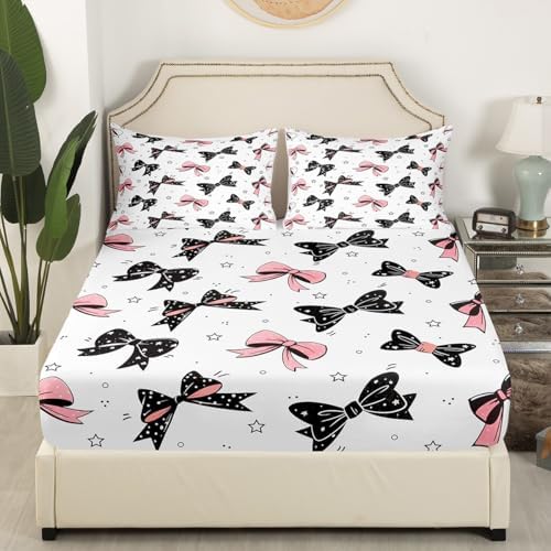 Feelyou Bowknot Bed Sheet Set for Girls 1