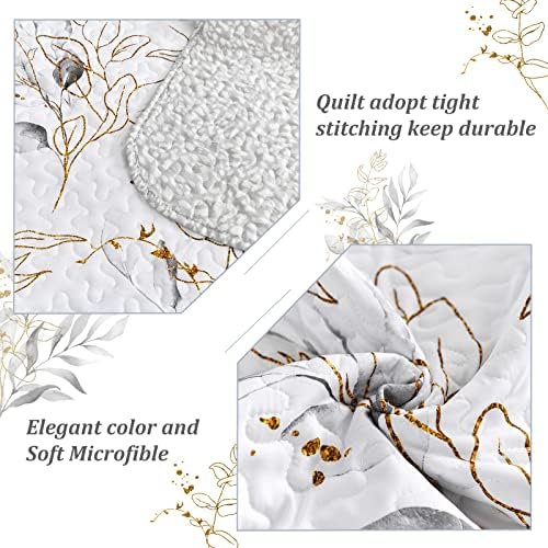 Anibedding Grey Quilt Set 3 Piece Reversible