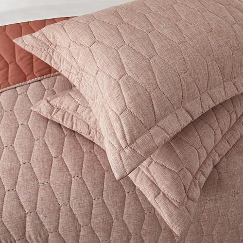 Chic Home Nyla 3 Piece King Size Quilt Set - Brick Red