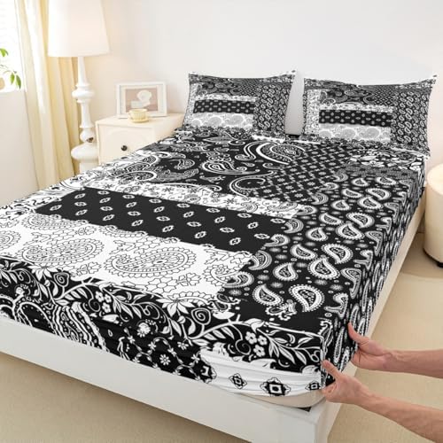 Castle Fairy Paisley Floral Fitted Sheets Twin Set 2Pcs