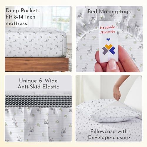 California Design Den Organic Cotton Llama Sheet Set