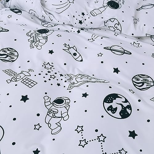 MAG 3Pcs White Space Bedding Twin Set