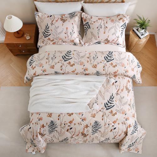 JSD Soft Floral Comforter Set King Size 3 Piece