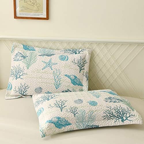 Hailea Ocean Quilt Set King Size Coastal Bedding