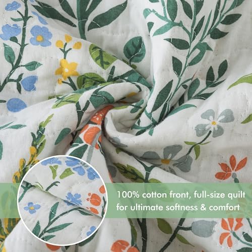 Etwel Queen Quilt Bedding Set Soft Reversible Cotton Bedspread with 2 Pillow Shams