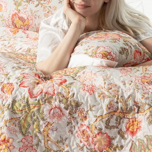 King Size Quilt Set Green Bedding 3 Piece