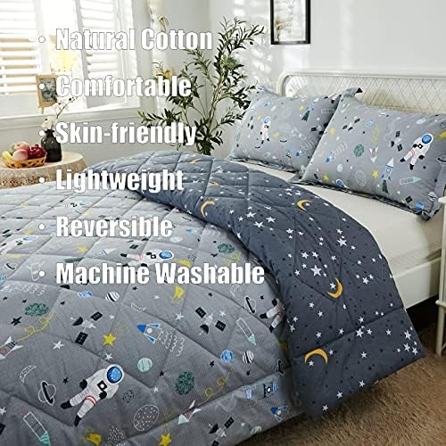 Brandream Kids Space Bedding Set Queen 3-Piece