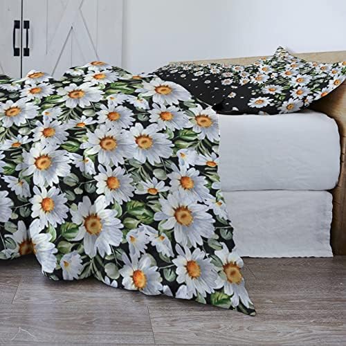 OComster California King Duvet Cover Set with Weeping Flowers Print
