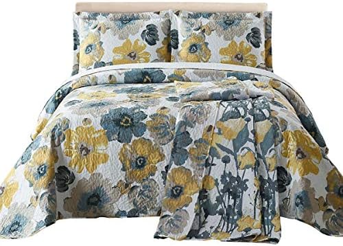 Royal Tradition Leahanna Reversible 3PC Quilt Set 1