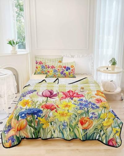 TocaHome Summer Quilt Twin XL Set 68x98 Inch