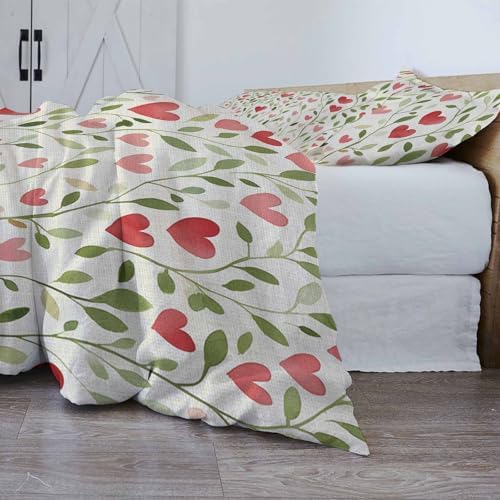 Valentines Day Bed Duvet Cover Queen Set 3 Piece