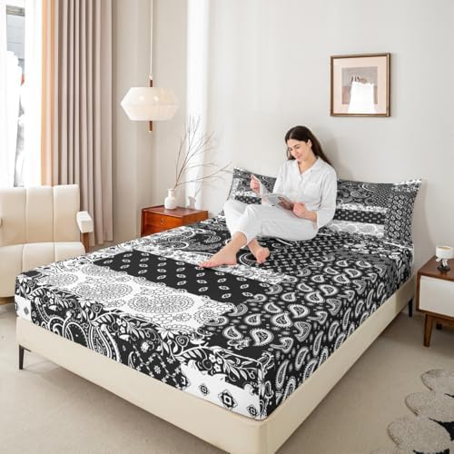 Castle Fairy Paisley Floral Fitted Sheets Twin Set 2Pcs